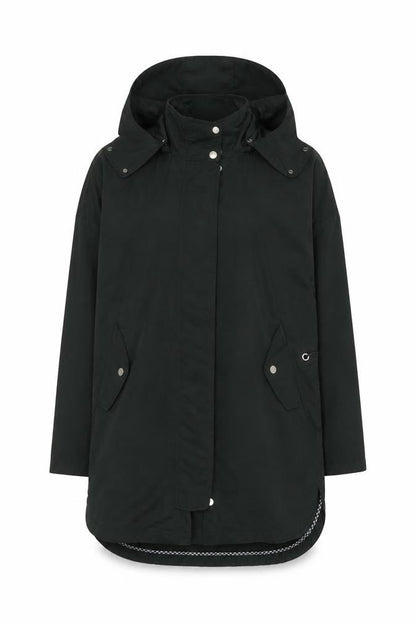 Zara Women's Black Parka Coat XS Hooded