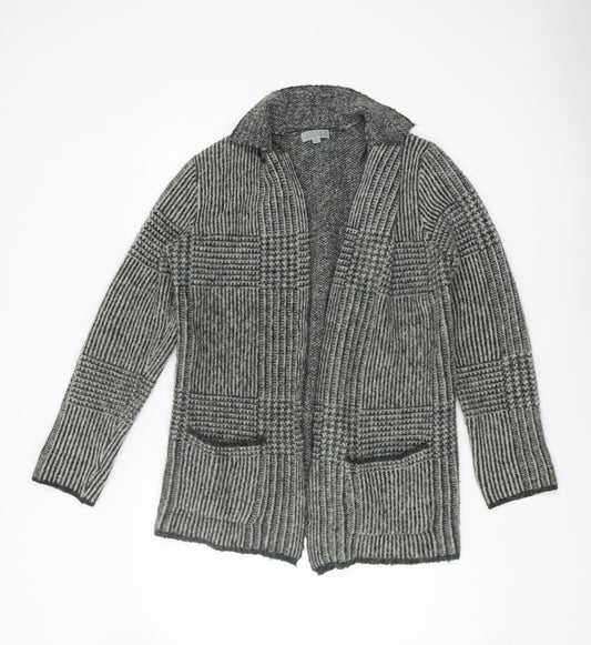 Joseph A Women's Grey Collared Cardigan - Size S