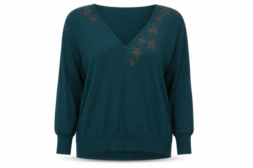 Monsoon Women's Green V-Neck Jumper L