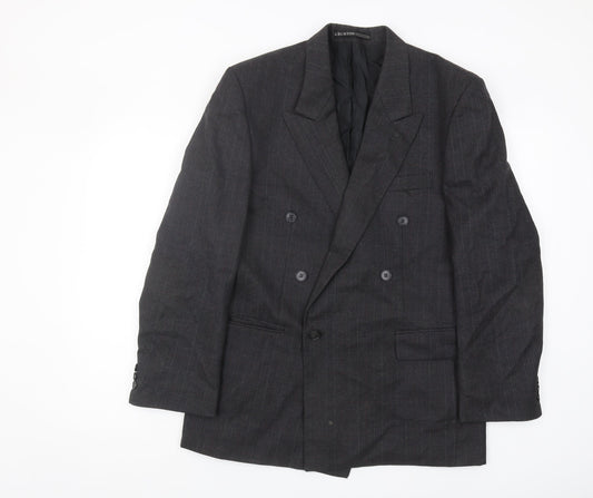 Burton Men's Black Double-Breasted Blazer 38R