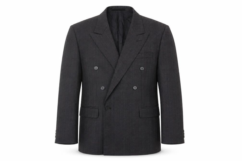 Burton Men's Black Double-Breasted Blazer 38R