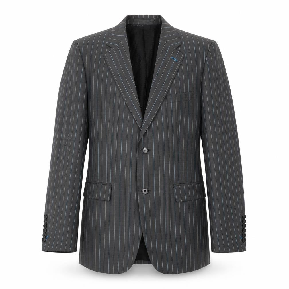 Gibson Men's Grey Striped Blazer 40 Regular Jacket