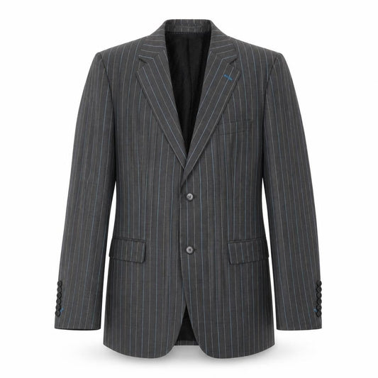 Gibson Men's Grey Striped Blazer 40 Regular Jacket