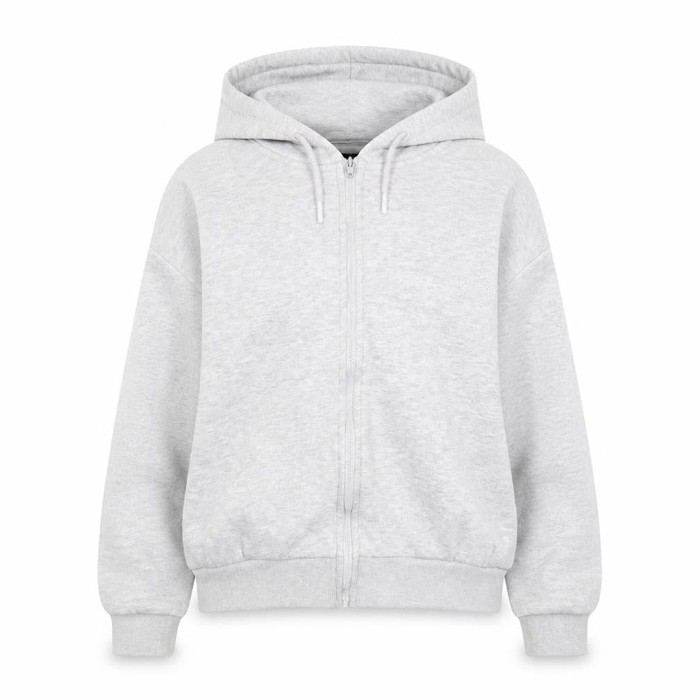 Mckenzie Unisex Grey Full Zip Hoodie Size 16