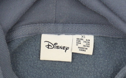 Preloved Disney Women’s Blue Pullover Hoodie XS - Stitch Character - Detail