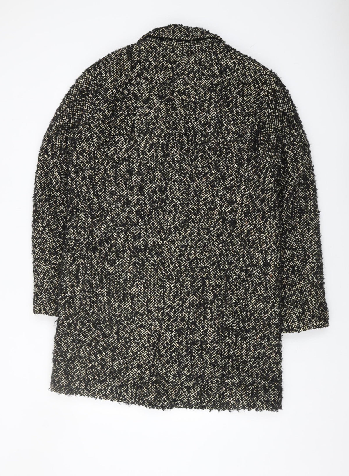 Zara Women's Black Tweed Pea Coat Size 10