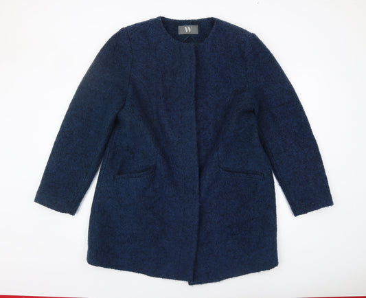 BHS Women's Blue Mid-Length Coat Size 16