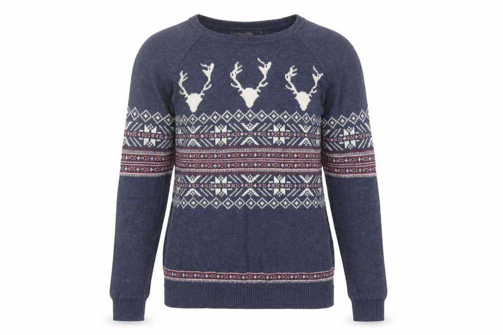 Maison de Nimes Women's Blue Christmas Jumper XS