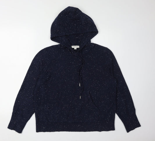Great Plains Women's Blue Pullover Hoodie Jumper, Size 8