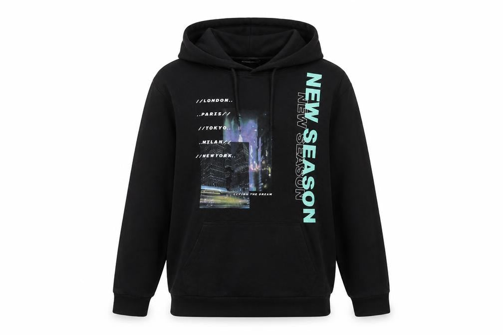 PrettyLittleThing Women's Black Pullover Hoodie M