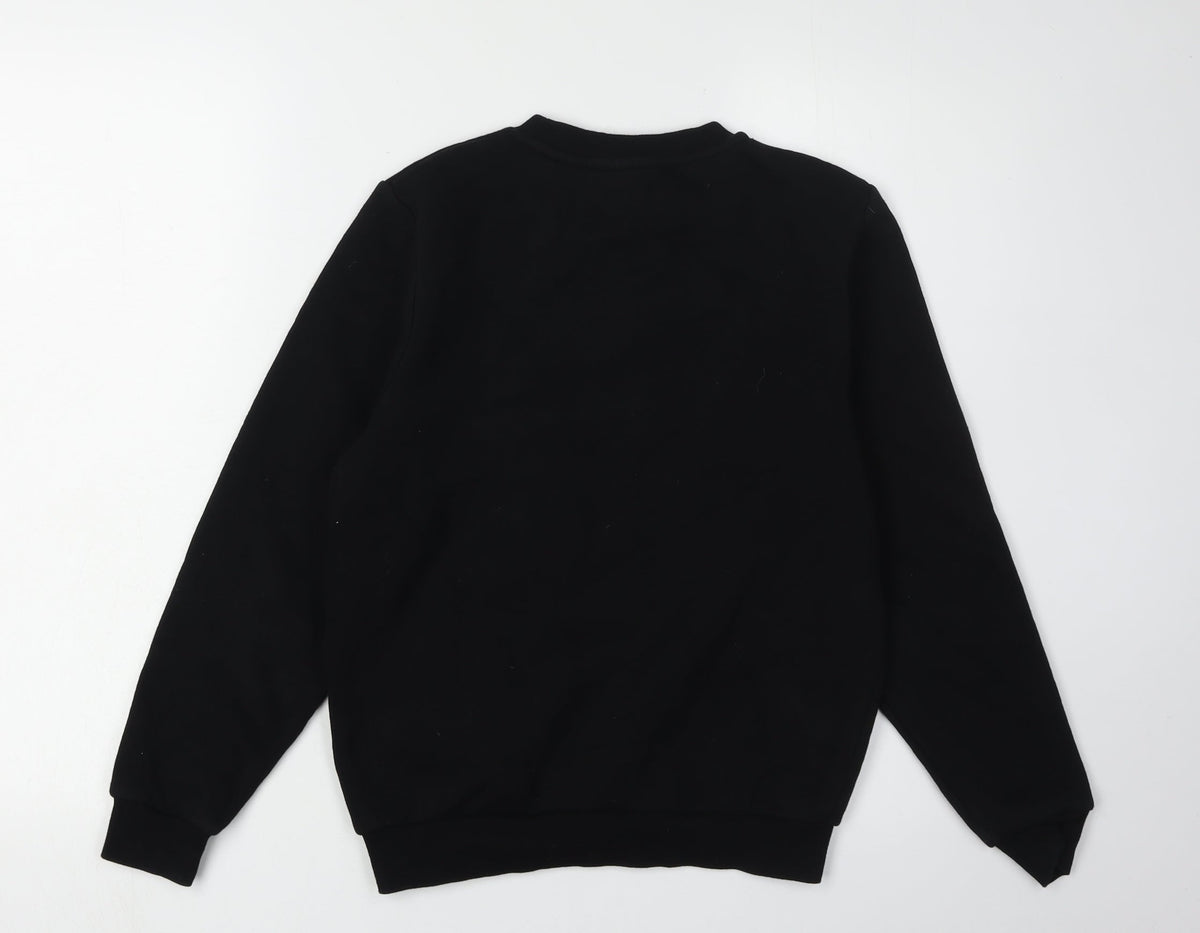 Back view of Rascal boys’ black sweatshirt, 11-12 years, pullover logo
