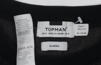 Topman Men's Black Pullover Sweatshirt - Size S