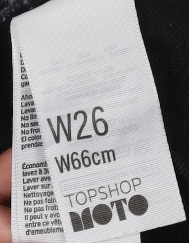 Topshop Women’s Black Size 8 Denim Short Skirt