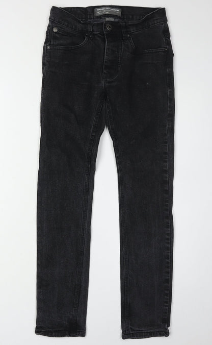 Additional front view of French Connection Men's Black Skinny Jeans, size 28