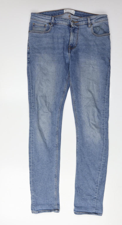 Additional front view of ASOS Design Men's Blue Skinny Jeans