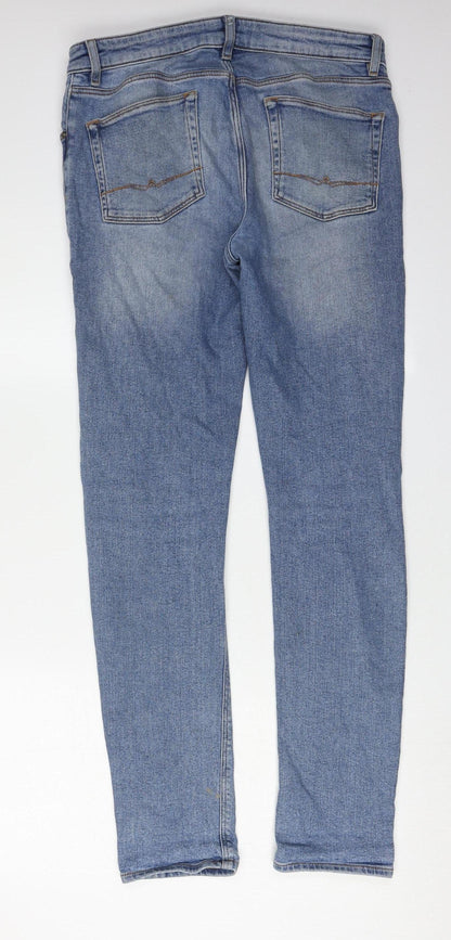 Back view of ASOS Design Men's Blue Skinny Jeans