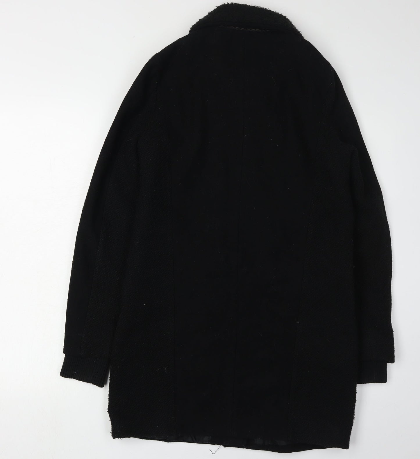 Warehouse Women's Black Wool Overcoat Size 8