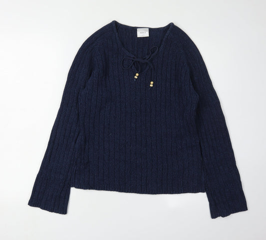 Next Women's Blue Cable Knit Pullover Jumper Size 15