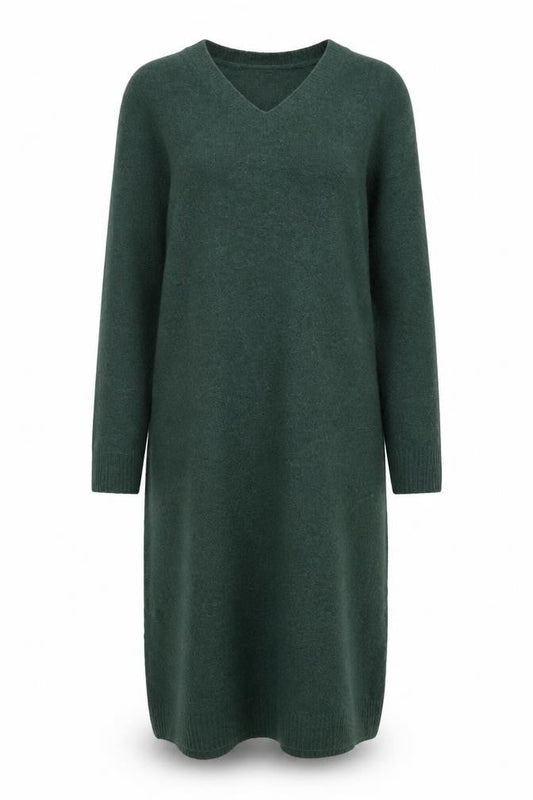 Weekday Women's Green V-Neck Dress M