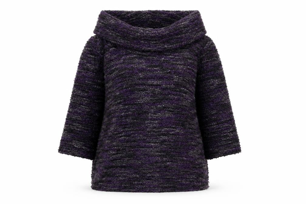Klass Women's Cowl Neck Purple Jumper Size M