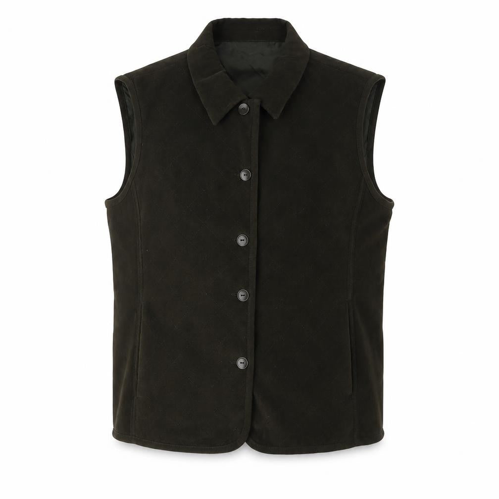 EWM Men's Green Waistcoat, Lined, Size L, Casual Buttoned
