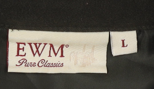 EWM Men's Green Waistcoat, Lined, Size L, Casual Buttoned