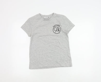 Harry Potter Women's Grey T-Shirt Size 8 - Platform 9¾