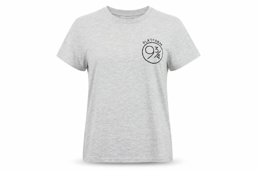 Harry Potter Women's Grey T-Shirt Size 8 - Platform 9¾