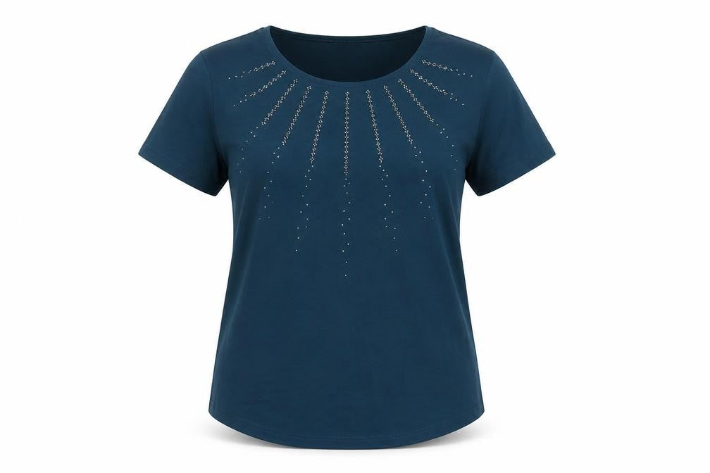 Next Women's Blue Beaded T-Shirt, Size 14