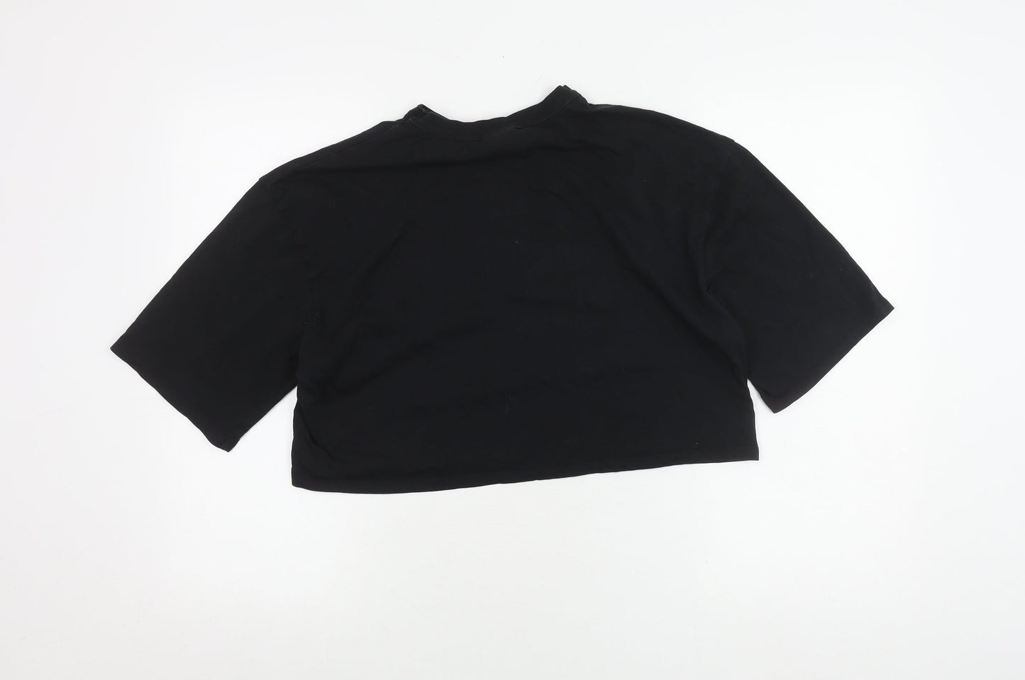 Ivy Park Women's Black Cropped T-Shirt, M, Casual Style
