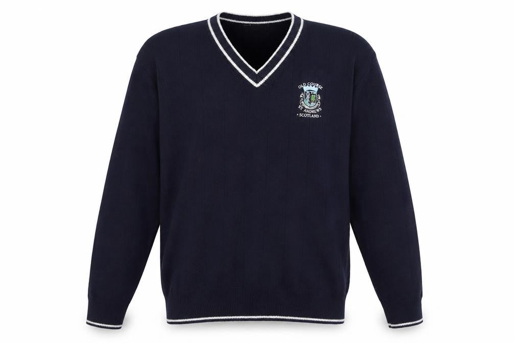 Henbury Men's Blue V-Neck Pullover Jumper L