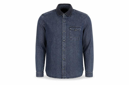 Firetrap Men's Blue Denim Shirt, Size S, Long Sleeve