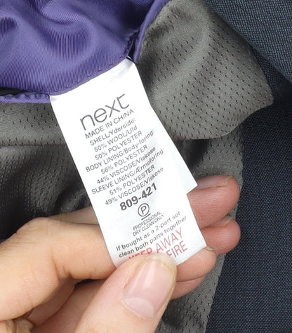 Next Men's Blue Long Blazer Jacket 38L