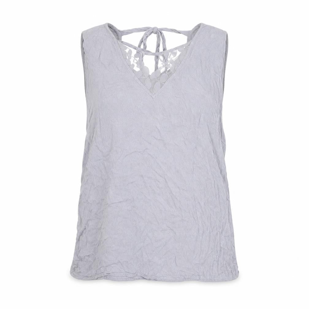RJR John Rocha Women's Grey Tank Top, Size 18, V-Neck