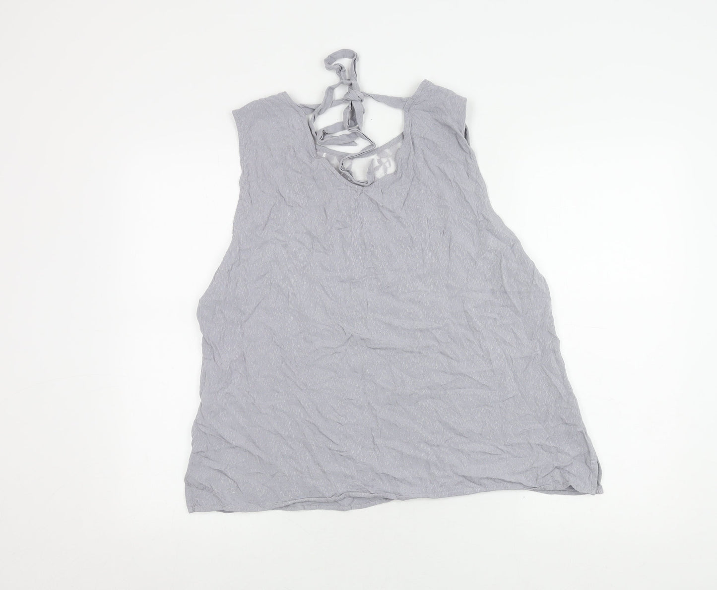 RJR John Rocha Women's Grey Tank Top, Size 18, V-Neck