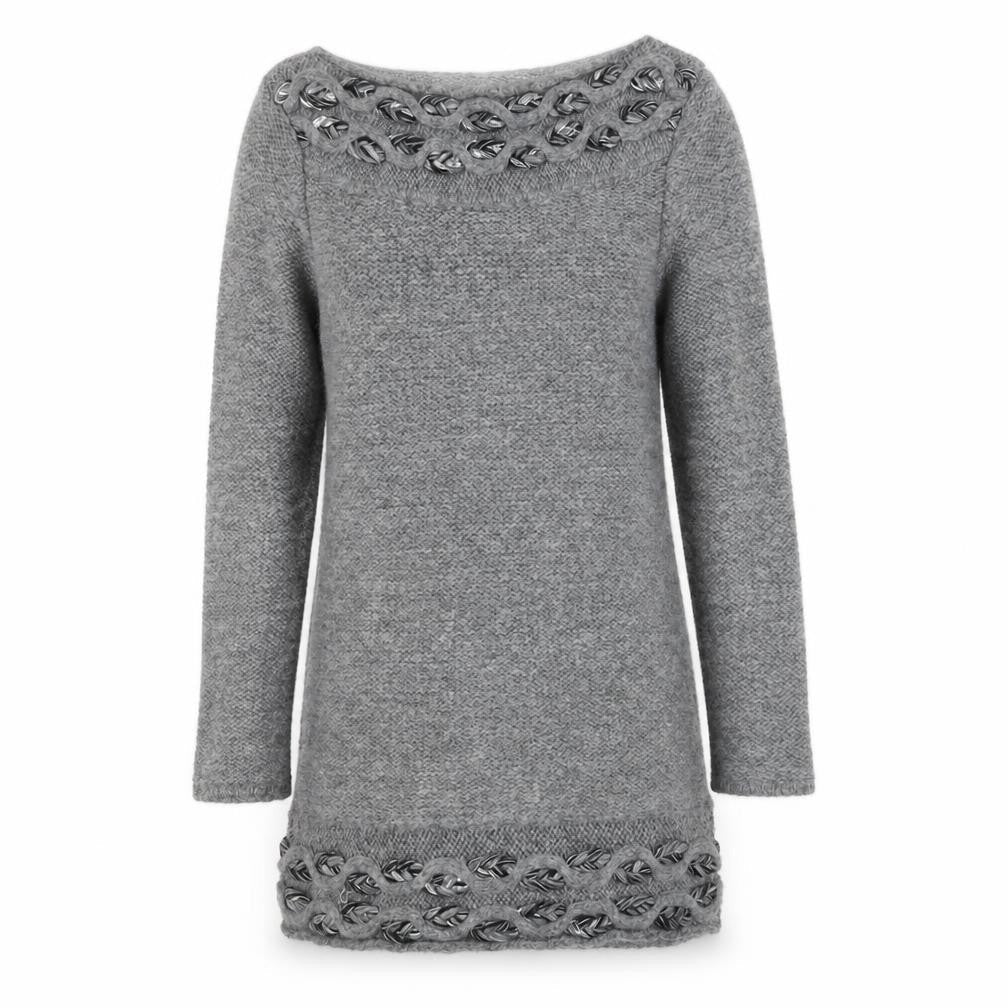 Marks & Spencer Grey Women's Jumper, Small, Boat Neck