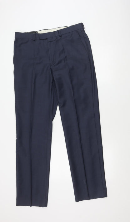 Marks & Spencer Men's Blue Trousers, Size 34
