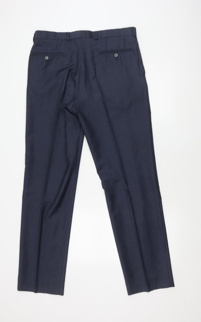 Marks & Spencer Men's Blue Trousers, Size 34