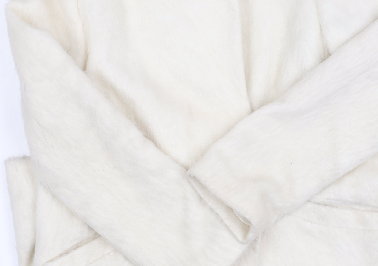 Topshop Women's Ivory Overcoat UK 8 Classic Style