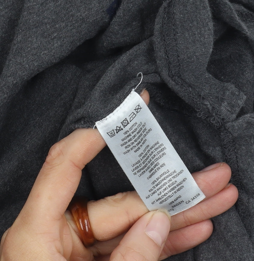 French Connection Men's Grey Black 2XL Colourblock T-Shirt