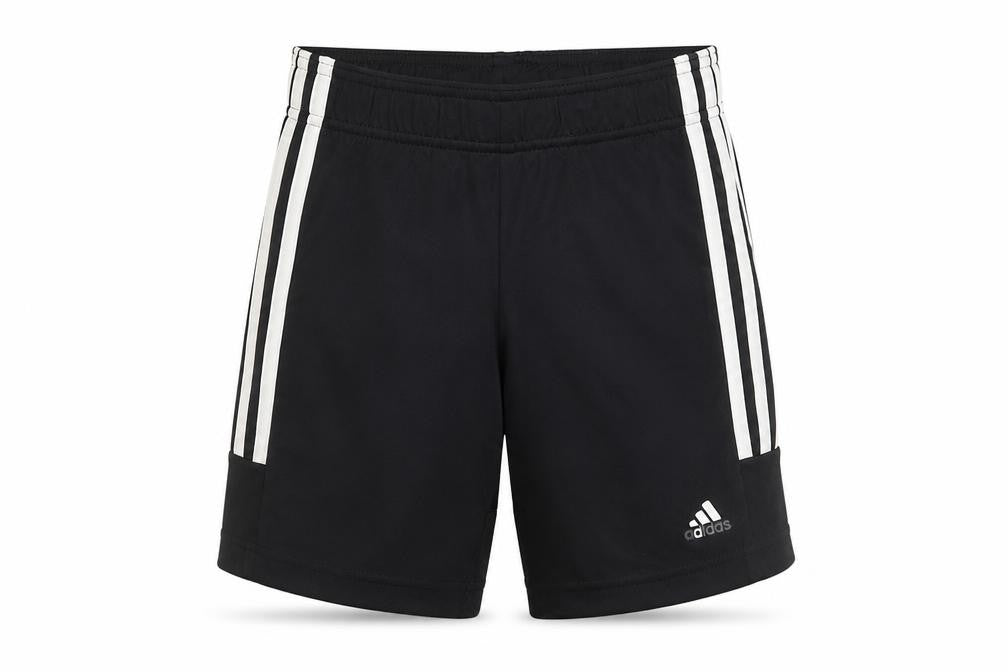 Adidas Boys Black Athletic Shorts 7-8 Years Gym Training