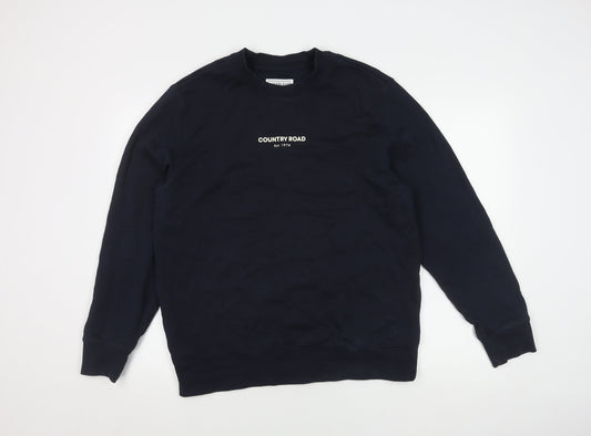 Country Road Men's Blue Pullover Sweatshirt M