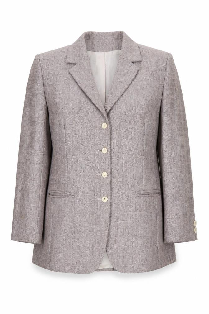 DUO Women's Grey Wool Blazer Size 14