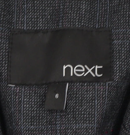 Next Women's Grey Check Blazer Size 8 Single-Breasted