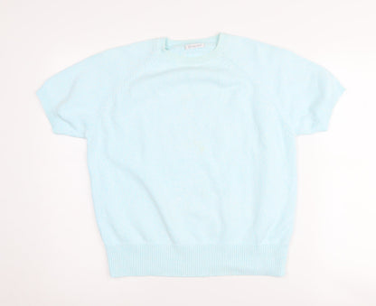 Berkertex Women's Blue Short Sleeve Pullover Jumper