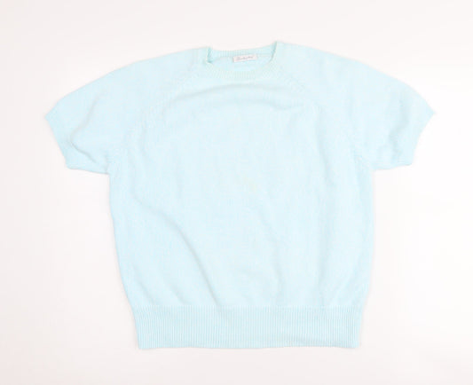 Berkertex Women's Blue Short Sleeve Pullover Jumper
