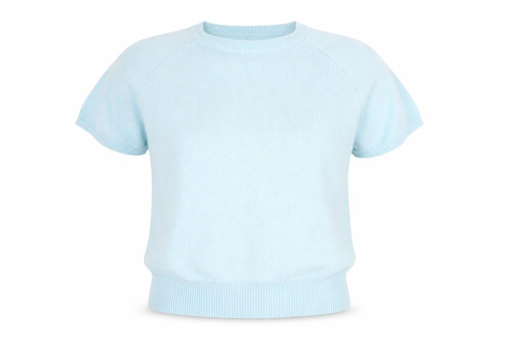 Berkertex Women's Blue Short Sleeve Pullover Jumper