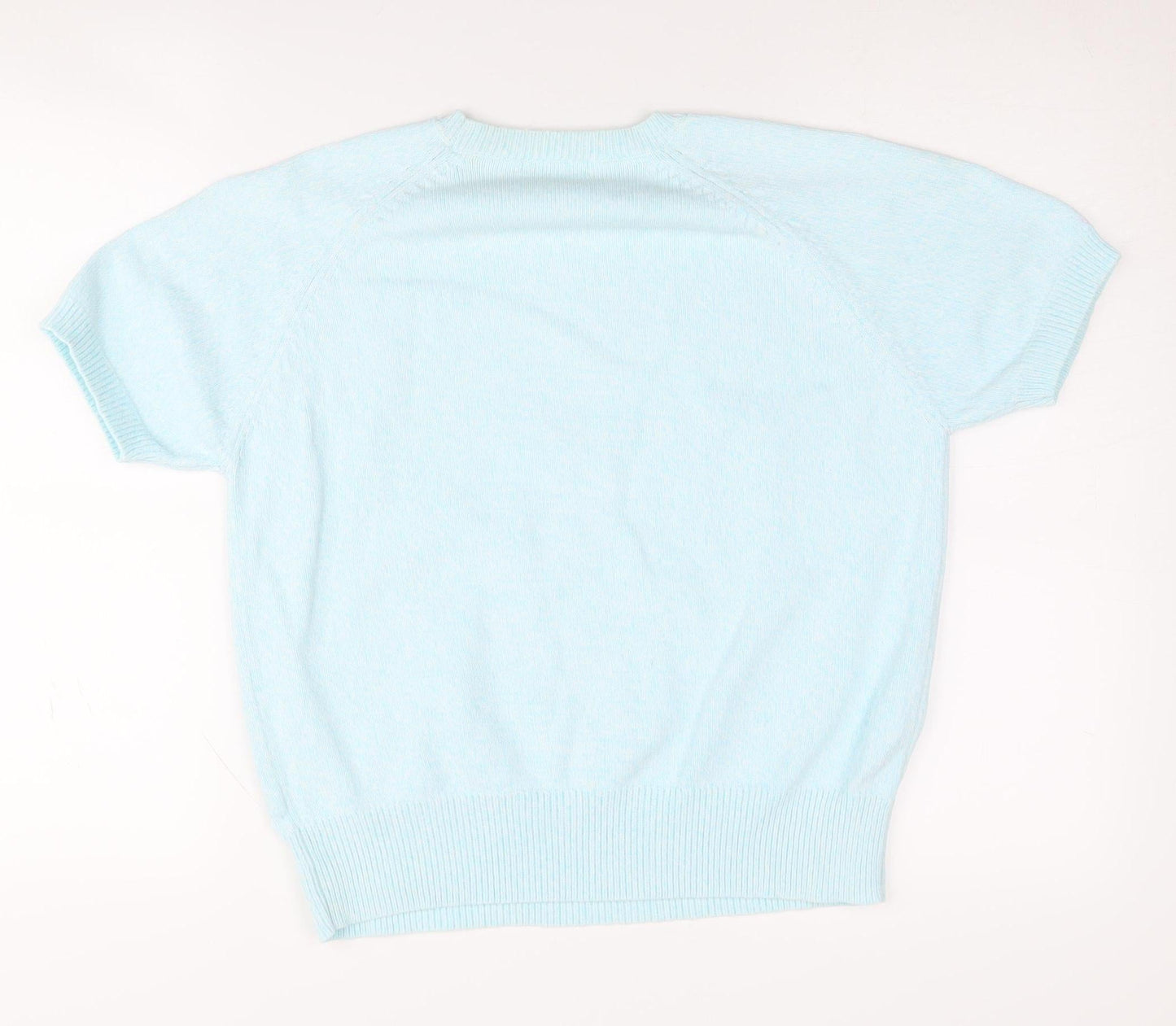 Berkertex Women's Blue Short Sleeve Pullover Jumper