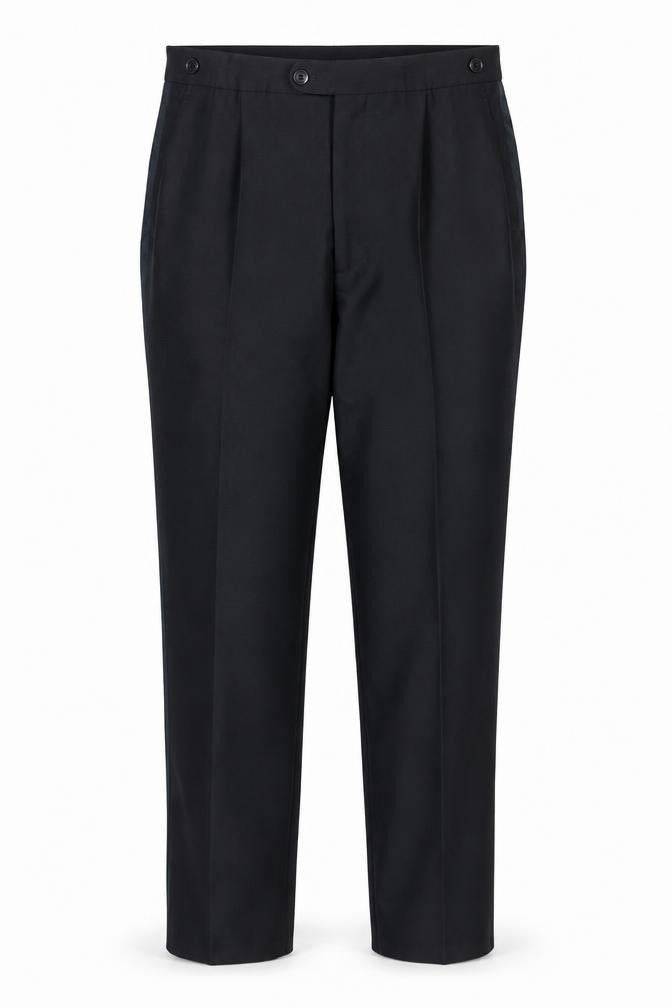 Ciro Citterio Men's Black Straight Leg Trousers 34L