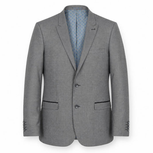 Fellini Men's Grey Blazer 42R Regular Fit Business Jacket